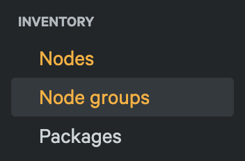 Inventory> Node Groups
