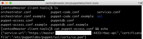Puppet-access. conf file on the Puppet Master